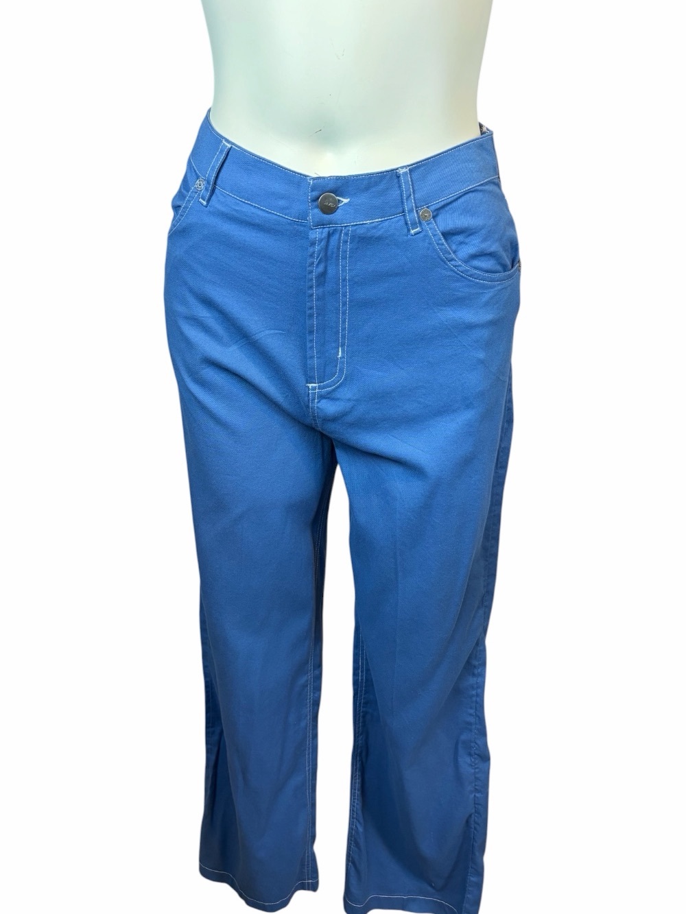 RVCA Women’s Size 27 Coco Pants Vibrant Federal Blue Comfort Cotton Viscose